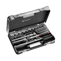 Facom 25-Piece 1/2 in 12 Point Socket Set with Chrome Vanadium Steel Sockets S.161-3P12U