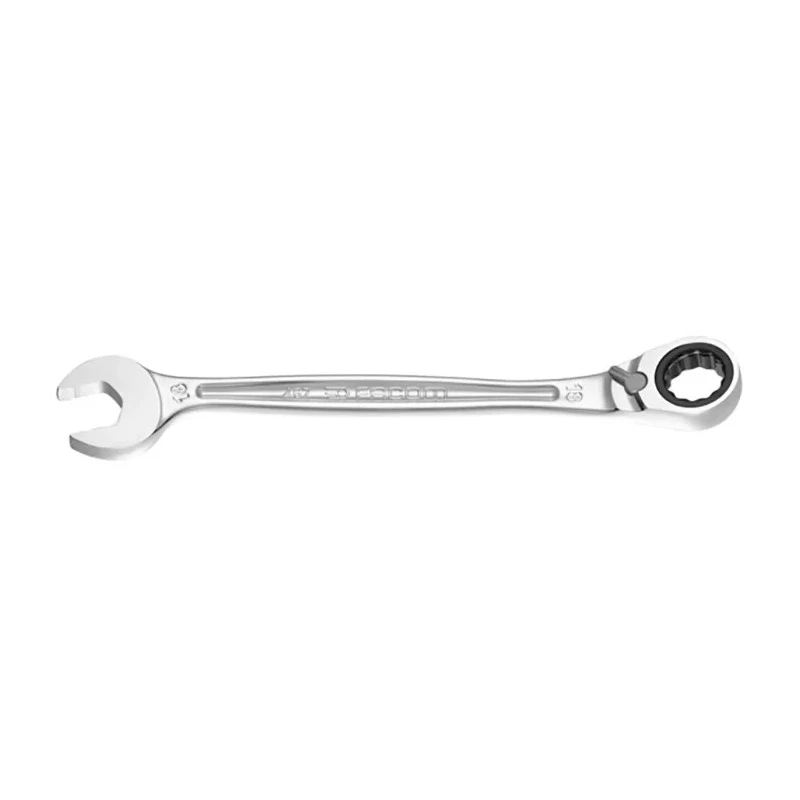 Facom Combination Ratchet Spanner Satin Chrome 10 mm Size, 158 mm Overall Length 467B.10