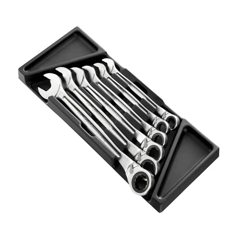 Facom Ratchet Combination Spanner Set 6-Piece 21-22-24-27-30-32 mm MOD.467BXLPB