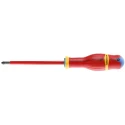 Facom Insulated Screwdriver with PZ3 Tip, 125mm Blade, Bi-Material Handle, VDE/1000V Approved ATD3X150VE