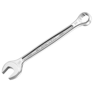 Facom Combination Spanner 9/16 in, 180mm Overall Length, Satin Chrome Finish, 12 Points, 15° Offset Angle 440.9/16