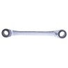 Facom Double Ended Ratchet Spanner 16 x 17 - 18 x 19 mm Satin Chrome Finish 230mm Overall 64C.S2