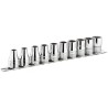 Facom 11-Piece 1/4 in Drive 6 Point Socket Set Chrome Vanadium Steel R.40U