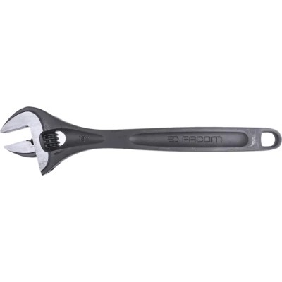 Facom Adjustable Wrench 53 mm Jaw Capacity 456mm Overall Metal Handle 113A.18T