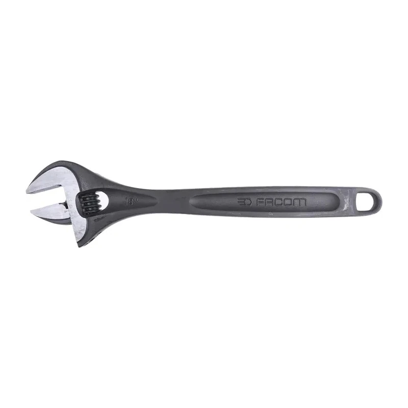 Facom Adjustable Wrench 53 mm Jaw Capacity 456mm Overall Metal Handle 113A.18T