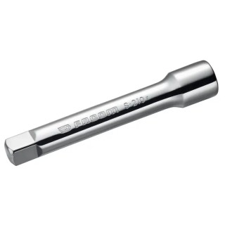 Facom 3/8 in Square Drive Extension Bar, Chrome Finish, Steel, 125mm Overall Length J.210