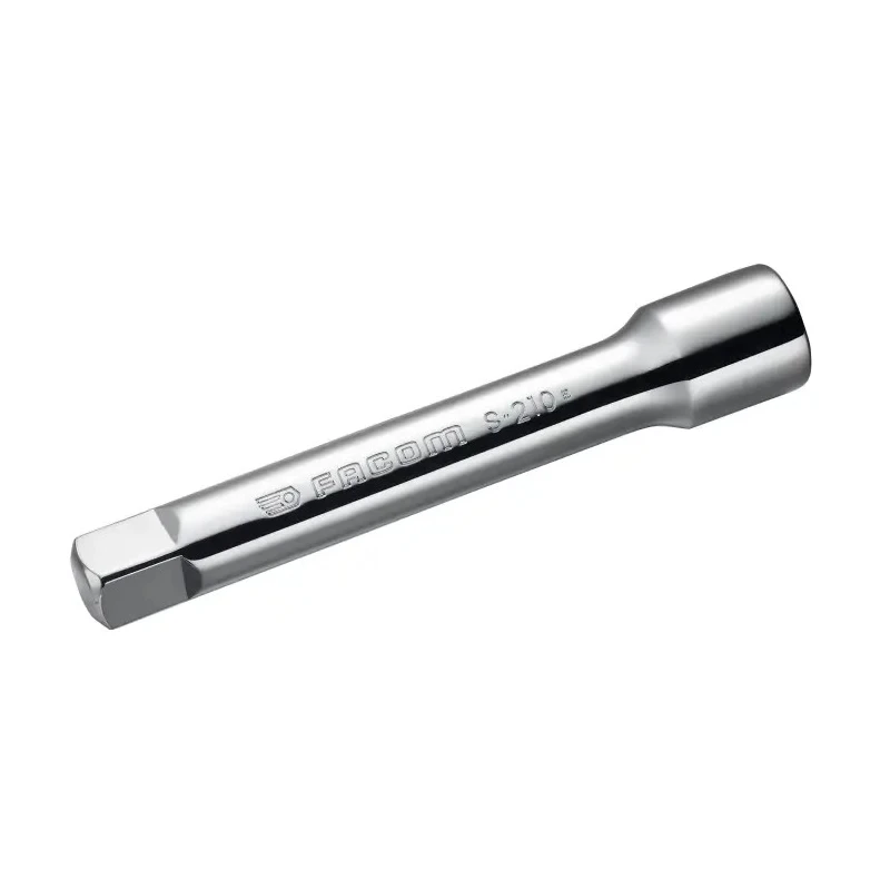 Facom 3/8 in Square Drive Extension Bar, Chrome Finish, Steel, 125mm Overall Length J.210