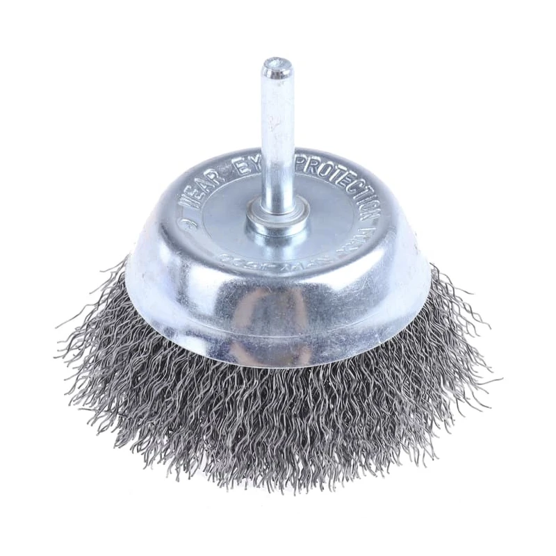 RS PRO Steel Crimp Wire Abrasive Brush 6 mm Diameter, Face Width 75 mm, Shank Fixing, Max Speed 4500rpm 188-4126