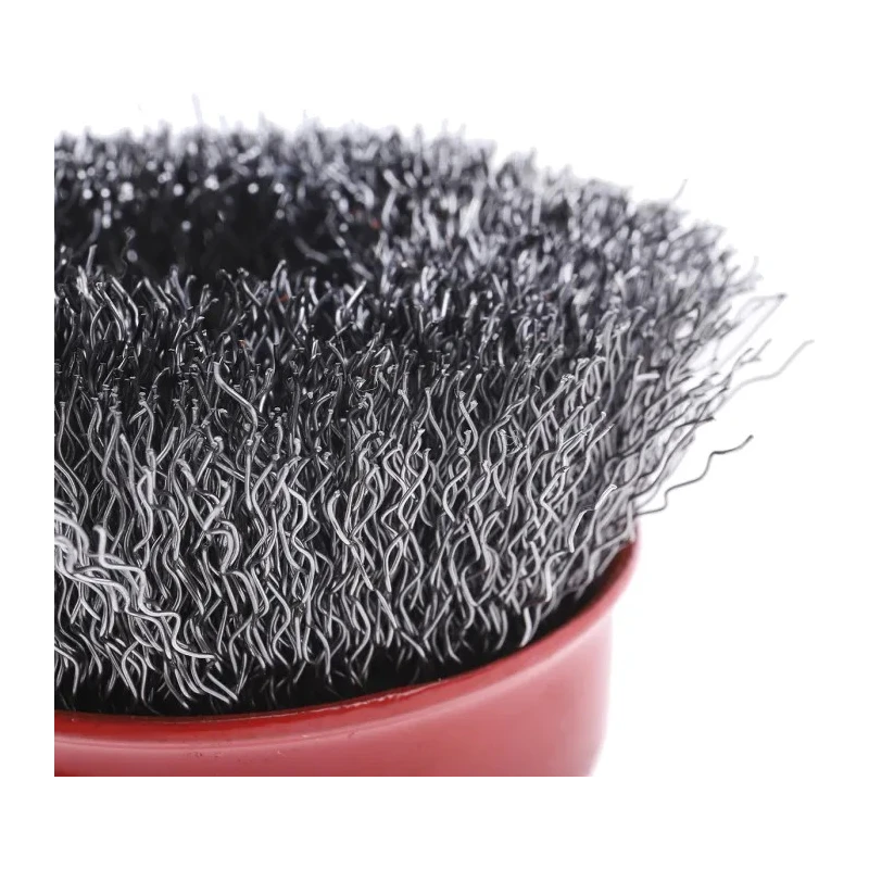 RS PRO Steel Crimp Wire Abrasive Brush 14 mm Diameter, Brass-Dipped Steel Bristles, 75 mm Face Width, 4500 rpm 188-4127