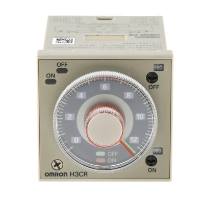 Omron DIN Rail and Panel Mount Timer Relay 2-Contact DPDT, 24 V AC/DC, 0.05 s to 30 h, 1-Function H3CR