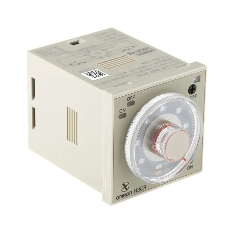 Omron DIN Rail and Panel Mount Timer Relay 2-Contact DPDT, 24 V AC/DC, 0.05 s to 30 h, 1-Function H3CR