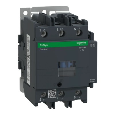 Schneider Electric TeSys D Contactor, 110V AC Coil, 3-Pole, 125A, 45kW, 3 NO, 300 V DC, 1000V AC LC1D95F7