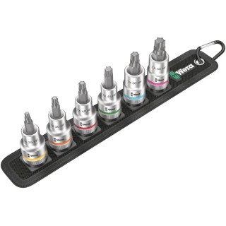 Wera 6-Piece 1/2 in Chrome Vanadium Steel Bit Socket Set with Holding Function 05003997001