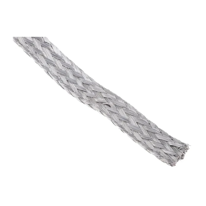 RS PRO Braided Wire, 7.5 mm² CSA 10 x 2 mm Tin Copper Wire Flat 25 m Length BS4109 365-543