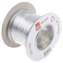 RS PRO Braided Wire, 7.5 mm² CSA 10 x 2 mm Tin Copper Wire Flat 25 m Length BS4109 365-543