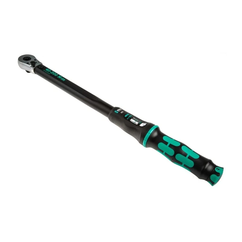 Wera Click Torque Wrench Set 40 to 200 Nm, 1/2 in Drive, Square Drive, 545mm Overall 05075680001