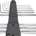 Wera 9 Piece L Metric Hex Key Set Chrome Finish Extra Long Arm Hex Sizes 1.5-10 mm 05022130001