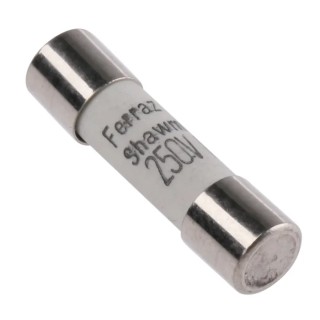 Mersen 4A FA Ceramic Cartridge Fuse, 5 x 20 mm, 250V AC, Super Fast Acting Q084010 / MI5FA25V4