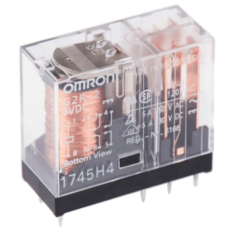 Omron PCB Power Relay 5V DC Coil 5A Switching Current DPDT G2R-2 DC5