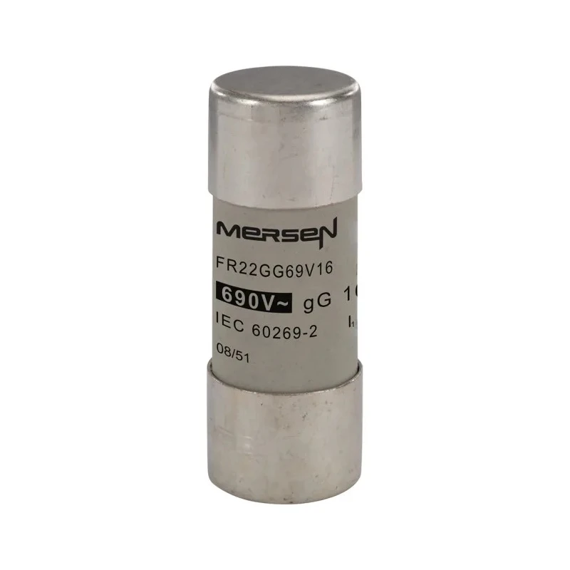 Mersen 16A GG Ceramic Cartridge Fuse 690V AC 22 x 58 mm S201818 / FR22GG69V16