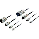 Omron Threaded Barrel Inductive Proximity Sensor M12 x 1 NPN, 30 V DC, 16 mm Sensing Distance E2E-X16MC112-M1
