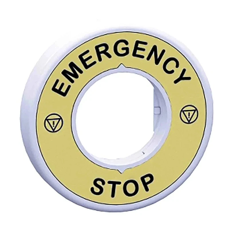Schneider Electric Illuminated Marked Legend Ring for Emergency Stop Mushroom Head Push Button 24 V AC/DC ZBY9W2B330