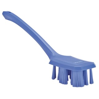 Vikan Purple Scrubbing Brush with 37 mm Polyester Bristle Length, 70 mm Width, 395 mm Length, Model 41968