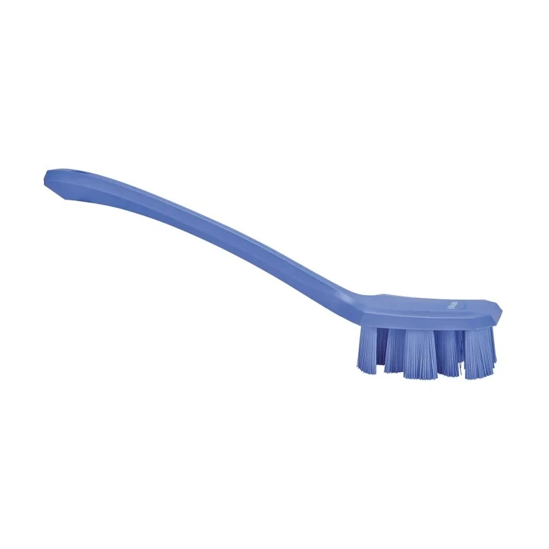 Vikan Purple Scrubbing Brush with 37 mm Polyester Bristle Length, 70 mm Width, 395 mm Length, Model 41968