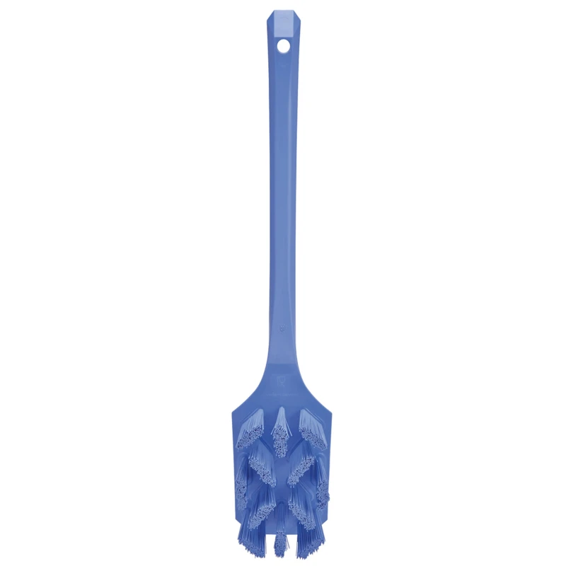 Vikan Purple Scrubbing Brush with 37 mm Polyester Bristle Length, 70 mm Width, 395 mm Length, Model 41968