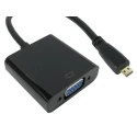 NewLink Black Micro HDMI to VGA Female Converter with 3.5mm Audio Output NLHDMI-HSV02MICRO