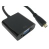 NewLink Black Micro HDMI to VGA Female Converter with 3.5mm Audio Output NLHDMI-HSV02MICRO