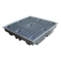 RS PRO Polyethylene Drum Pallet for Oil 4-Drum Spill Pallet, 1.28m x 1.28m, Sump Capacity 230 Litres 189-0054
