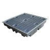 RS PRO Polyethylene Drum Pallet for Oil 4-Drum Spill Pallet, 1.28m x 1.28m, Sump Capacity 230 Litres 189-0054
