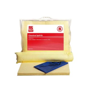 RS PRO Chemical Spill Kit 13L Absorbent Capacity with 1.2m Sock and Pads 189-0052