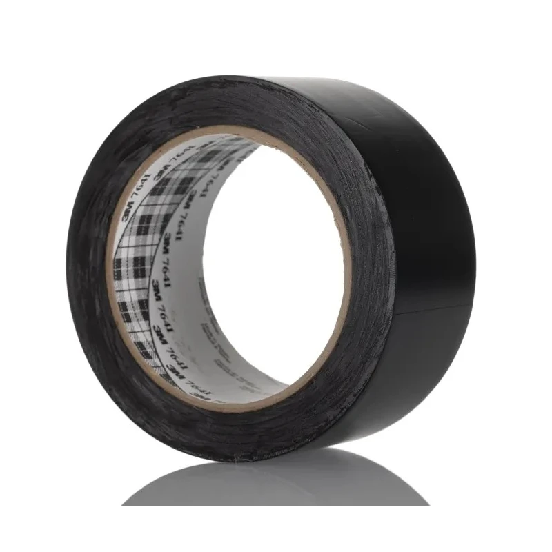 3M Black Vinyl Lane Marking Tape 50 mm Width 33 m Length 0.125 mm Thickness Rubber Adhesive 764i B 50x33