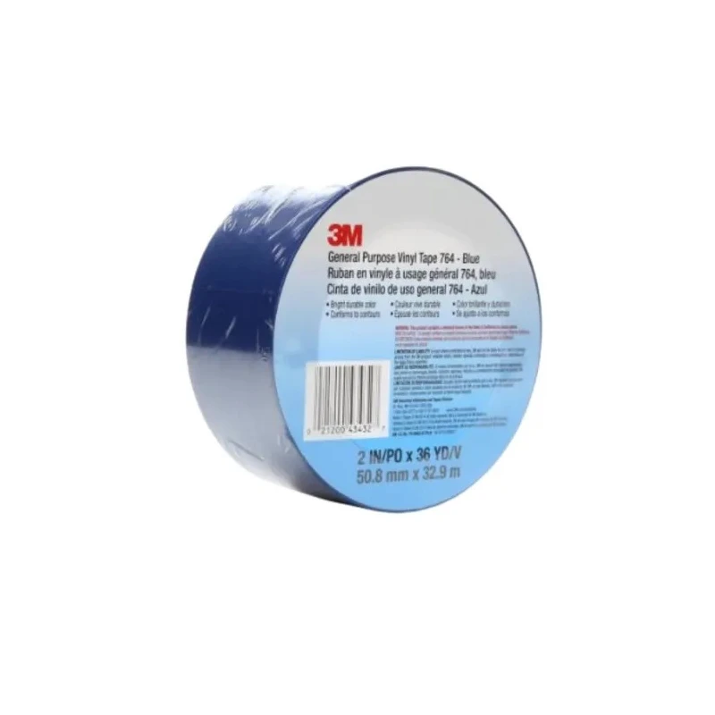 3M Blue Vinyl Lane Marking Tape 50mm Width 33m Length 0.125mm Thickness 764i Bl 50x33