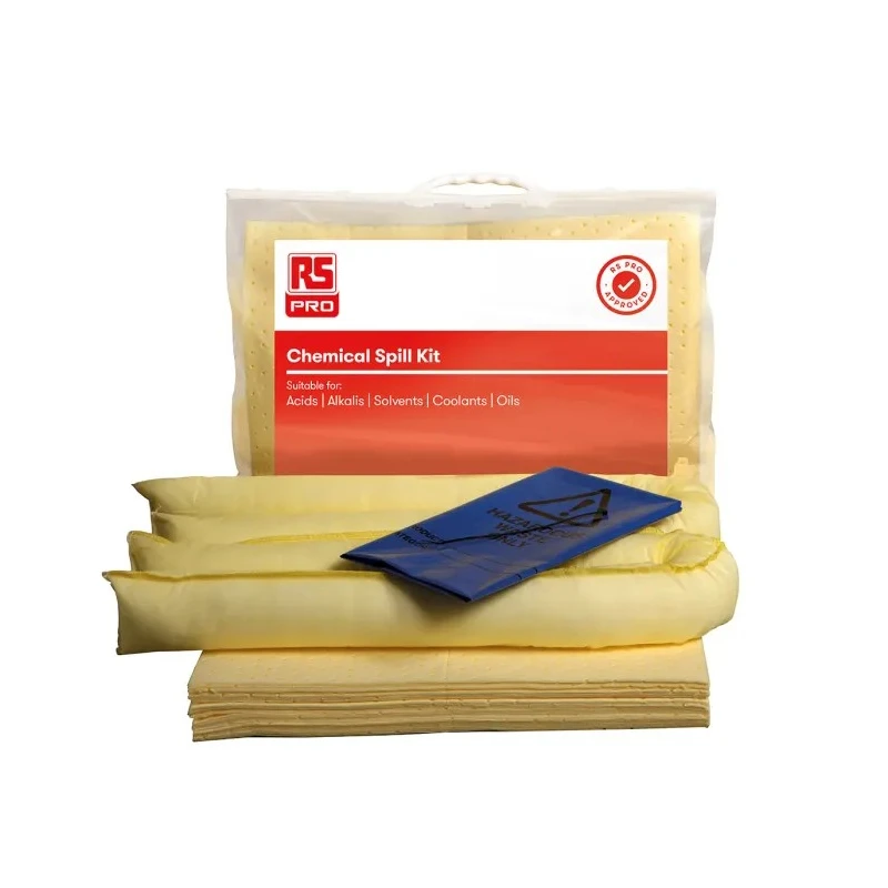 RS PRO 26 L Chemical Spill Kit with Absorbent Pads, Socks and Hazard Bag 189-0055