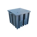 RS PRO Polyethylene Spill Pallet for Industrial Storage 1.34m Length 1.23m Width 1,150 Litre Sump Capacity 189-0057