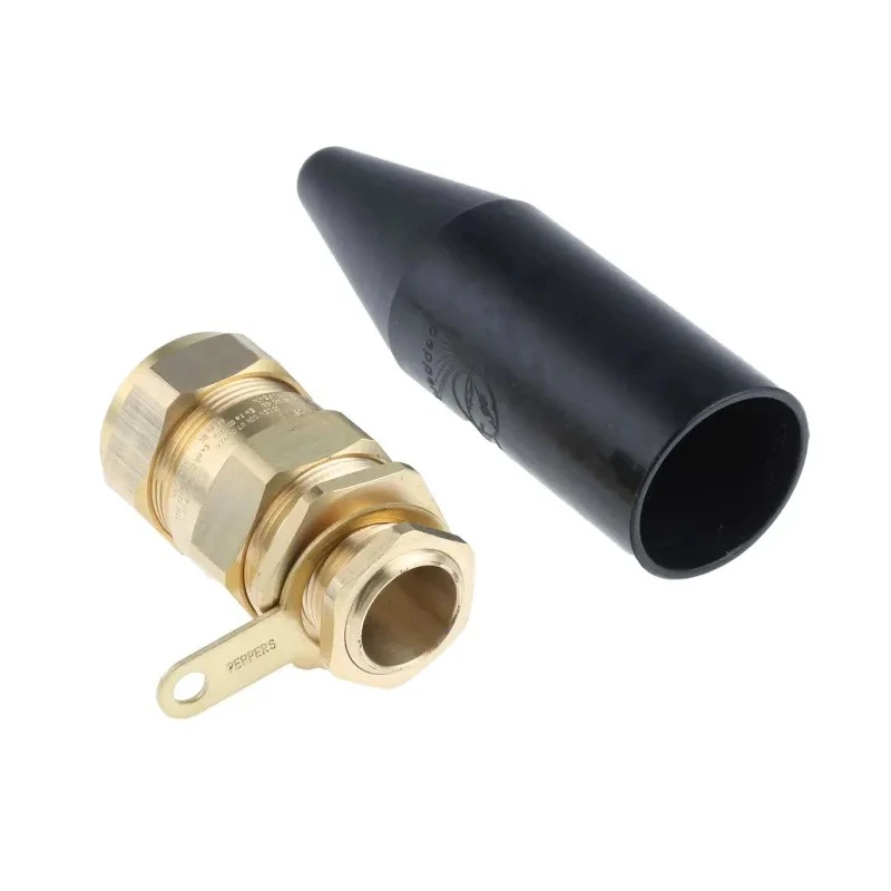 Peppers Black Brass Cable Gland M25 Thread 20.3 mm Min. 27.4 mm Max. IP66 E1WFK2/25/M25