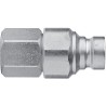 CEJN Steel Hydraulic Quick Connect Coupling Male R 1/4 in, Screw Lock, Zinc Plated, Nitrile Rubber Seal, 500 bar C102656102