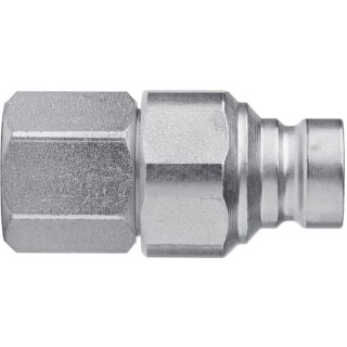 CEJN Steel Hydraulic Quick Connect Coupling Male G 1/4 in 500 bar Zinc Plated Series 265 C102656202