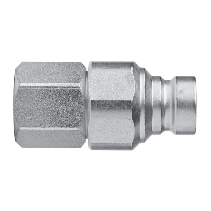 CEJN Steel Hydraulic Quick Connect Coupling Male G 1/4 in 500 bar Zinc Plated Series 265 C102656202