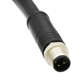 Amphenol Industrial Industrial Circular Connector 8 Contacts Cable Mount M12 Plug Male IP68 Thermoplastic MSXS-08BMMD-SL8001
