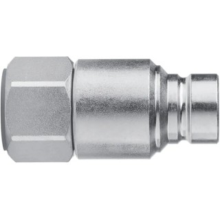 CEJN Steel Hydraulic Quick Connect Coupling Male G 1/2 in 400 bar Zinc Plated Screw Lock C105656205