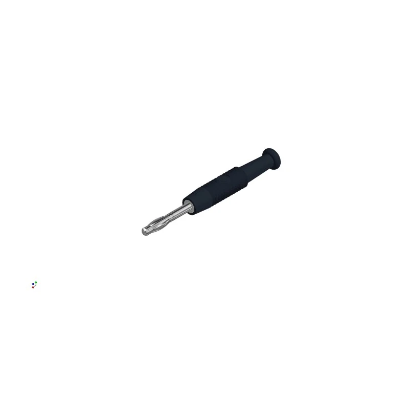 Hirschmann Test & Measurement Black Male Banana Connector 2 mm, 30 V AC, 60 V DC, 6A, Nickel Plating 938420100