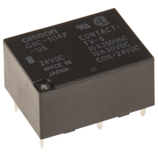 Omron PCB Power Relay 24V DC Coil 10A Switching Current SPST G6C-1114P-US DC24