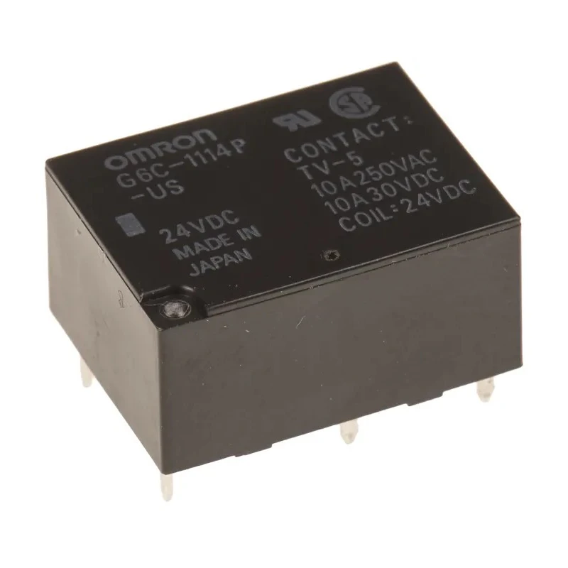 Omron PCB Power Relay 24V DC Coil 10A Switching Current SPST G6C-1114P-US DC24