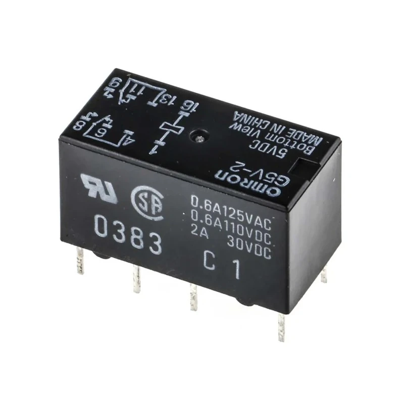 Omron PCB Signal Relay 5V DC Coil 2A DPDT G5V-2 DC5