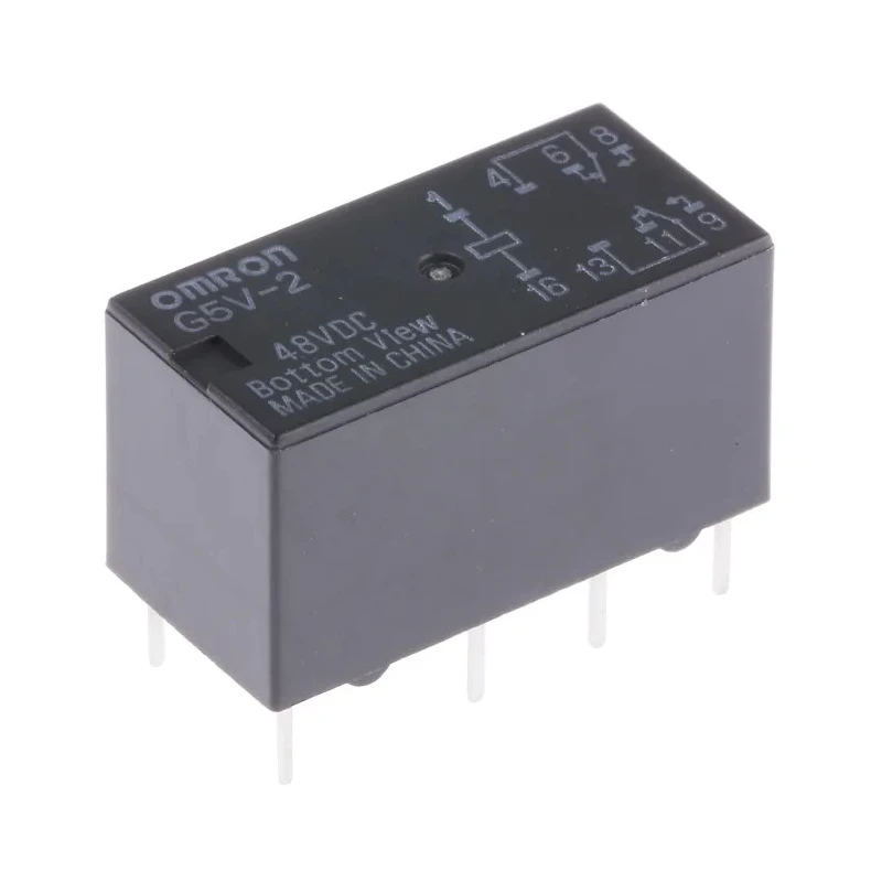 Omron PCB Signal Relay 48V DC Coil 2A Switching Current DPDT Contact Configuration G5V-2 DC48