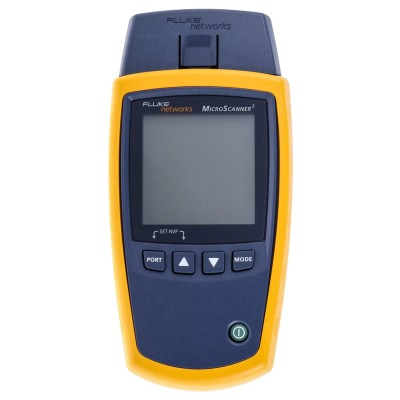 Fluke Networks MICROSCANNER 2 KIT Network Cable Tester RJ11, RJ45, Coaxial Battery Operated LCD Display MS2-KIT/RS